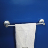 {卡固}太空铝强力吸盘卫生间浴室单杆浴巾架毛巾架毛巾挂杆 包邮