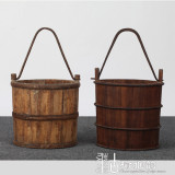 50年代老水桶民俗古物收藏老物件古朴怀旧实木捅中式垃圾桶老木桶