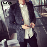 K－Zoe冬季新款青年修身英伦小西装男士休闲韩版立领单西服外套潮