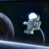 创意usb宇航员小夜灯 笔记本电脑键盘led灯太空人节能灯面罩开关