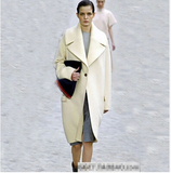 2015新款欧美大牌羊毛呢外套女中长款茧型气质名媛羊绒大衣女装冬