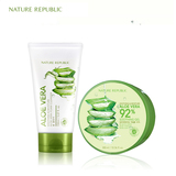 Nature Republic韩国进口芦荟胶水乳基础护肤套装男女面部化妆品