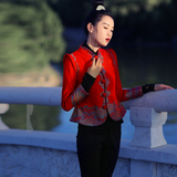 素萝 千乘 原创设计品牌中国风女装2015冬装新款宽松开衫短外套