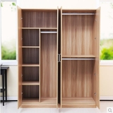 简易实木大衣柜组合家具衣橱现代简约2门3门4组装木质柜子可定做