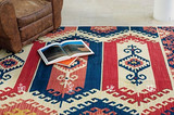 南星/地中海波西米亚风手工羊毛地毯/kilim 羊毛地毯/客厅地毯