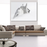 动物马客厅沙发背景画插画抽象画现代简约油画壁画帆布无框画定制