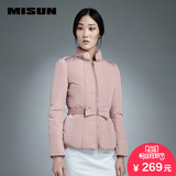 MISUN/米尚2016冬女士立领修身加厚短款收腰羽绒服外套女韩版女装