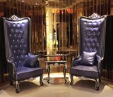 欧式沙发椅休闲椅家具形象椅高背椅鸟笼椅新古典实木装饰椅公主椅