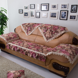 欧式沙发123组合真皮沙发垫毛绒奢华坐垫布艺防滑沙发套沙发罩巾