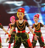 六一表演服装迷彩军装娃娃兵儿童舞蹈服装幼儿小荷风采演出服装女