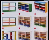 幼儿园用品 儿童木制书包柜书橱 幼儿防火板图书柜报柜玩具柜大号
