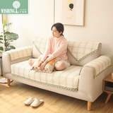 许愿树 田园沙发垫夏季布艺沙发垫简约现代沙发垫巾 客厅通用欧式
