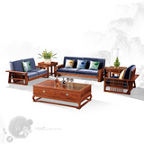 刺猬紫檀红木家具 新中式沙发组合 明式仿古 花梨木 雕花实木沙发