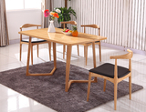 特价创意日式纯实木餐桌椅组合 北欧宜家长方形水曲柳时尚餐台