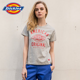 Dickies2016春夏季新款女纯棉短袖圆领T恤直筒修身帝客161W30EC08