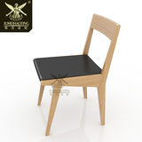 北欧宜家椅子水曲柳实木椅子简约现代餐椅饭椅全实木椅子极美家具