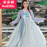 中国风女装汉服女古装服装仙女齐胸襦裙日常改良民族舞蹈演出服