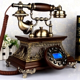 时尚古典座机包邮欧式仿古实木电话机复古时尚创意美式家用电话