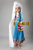 长裙西藏族舞蹈服装水袖衣服饰头饰女少数民族舞台广场表演出特价