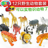 哥士尼正品野生动物玩具模型套装森林儿童仿真小孩礼物老虎大象
