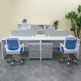 武汉简约办公家具组合办公桌四人工作位员工卡位现代职员电脑桌椅