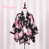 【FK定制】日系软妹唯美和风！可爱。樱花猫。羽织外套/上衣 包邮