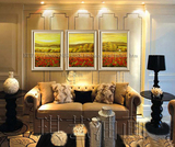 琪艺油画手绘田园风光套画客厅餐厅床头橱窗卧室走廊沙发后面便宜