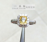 售出可定【泰勒珠宝】18k金钻石镶嵌 1.65ct黄色 蓝宝石戒指 L032