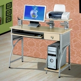 个性创意电脑桌带抽屉台式家用一体机钢制电脑桌带书架办公电脑桌