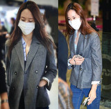 2016新品Krystal郑秀晶明星同款灰色小西装双排扣休闲韩国外套女