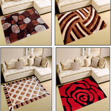 加厚弹力韩国丝地毯客厅茶几 卧室床边 简约现代时尚图案地毯