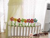 婴儿床挂件宝宝房间装饰品太阳花彩色儿童布绒卡通绑带毛绒玩具花