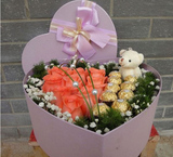 费列罗巧克力礼盒装红玫瑰花束光棍节鲜花速递南宁鲜花店订送花