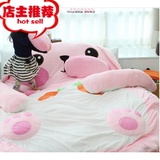 韩国创意小熊卡通塌塌米铺地睡垫最大懒人床双人卡通榻榻米沙发床