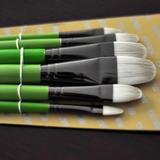 特价毕加索羊毛水粉笔油画笔 软毛水粉笔水彩笔 丙烯画笔绿杆
