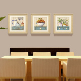 沙发背景墙装饰画欧式餐厅挂画书房画客厅简约有框画田园乡村风格