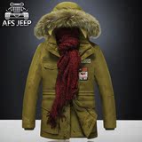 AFS JEEP棉衣男中长款冬装棉服加厚吉普大码棉袄韩版冬季青年外套