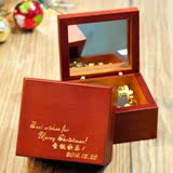 刻字diy木质音乐盒发条八音盒创意儿童生日礼物送男女友闺蜜精品