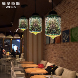 简约现代3D餐厅灯创意个性灯具咖啡馆服装店吧台走廊过道玄关吊灯
