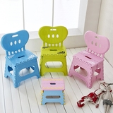厚折叠凳子塑料靠背椅创意便携式户外休闲椅家用学生小板凳儿童加
