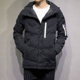 2015冬季新款韩版青年日系纯色加厚保暖羽绒棉衣外套男 棉服潮