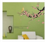 梅花喜鹊墙贴 中国风贴纸 卧室书房教室装饰墙纸环保可移除
