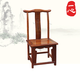 红木餐椅 非洲黄花梨木小椅子 实木矮凳 儿童小方椅小官帽靠背椅
