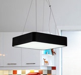 现代简约LED圆角正方形办公室吊灯创意铝材走廊会议室餐厅吸顶灯