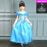 迪士尼女童公主裙夏季新款童装儿童连衣裙白雪公主灰姑娘礼服裙子