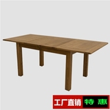 纯实木餐桌全白橡木可伸缩抽拉折叠活动餐桌可坐6-12人欧式田园风