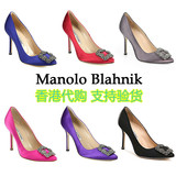 香港正品代购Manolo Blahnik高跟细跟鞋尖头mb女鞋MB单鞋水钻婚鞋