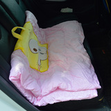 汽车抱枕 车用车内车上靠垫可爱PP棉空调被腰垫 车载抱枕被子两用
