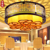 现代新古典中式木艺祥云吊灯客厅餐厅茶楼酒店工程吊灯带LED光源