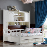 欧式床儿童床实木床单人床小孩单人床全实木床1.5米儿童白色家具